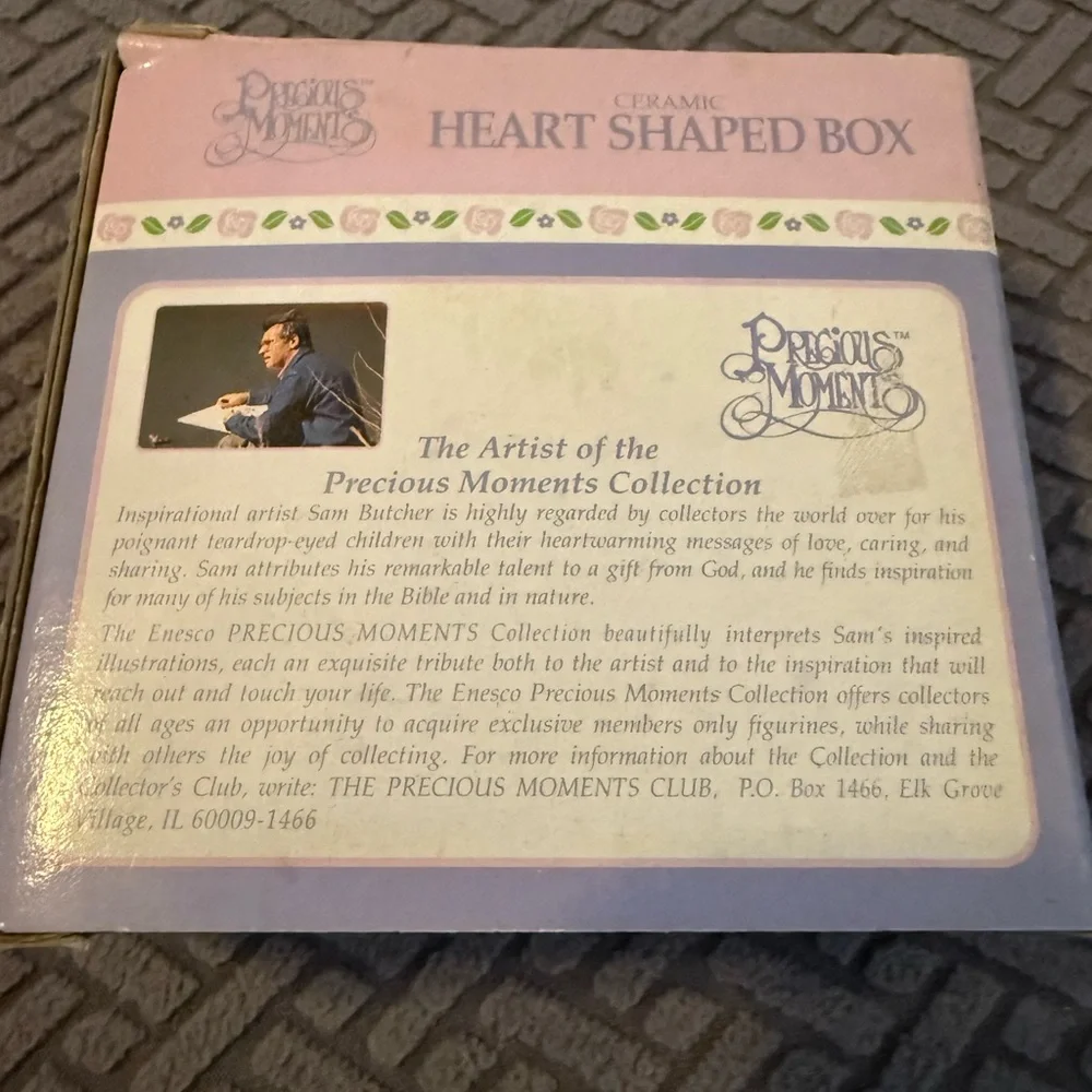 Precious Moments Ceramic Heart-Shaped Box - you’re the purr-fect friend - Picture 3 of 6